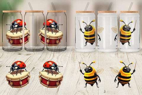 Glass Can Insect Music Parade Sublimation artnoy 