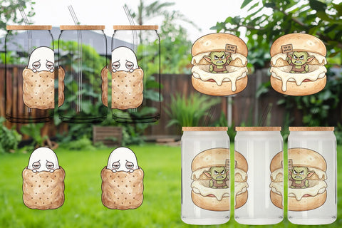 Glass Can Introvert Sugar Coma Sweet Watercolor Sublimation artnoy 