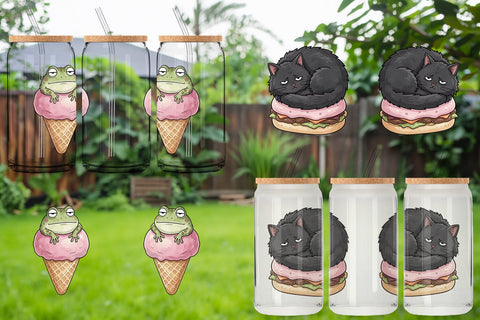 Glass Can Introvert Sugar Coma Sweet Watercolor Sublimation artnoy 