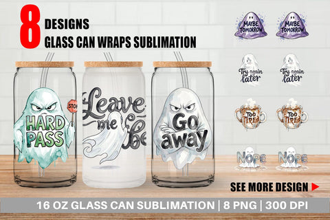 Glass Can Introverted Ghost Sarcastic Sublimation artnoy 