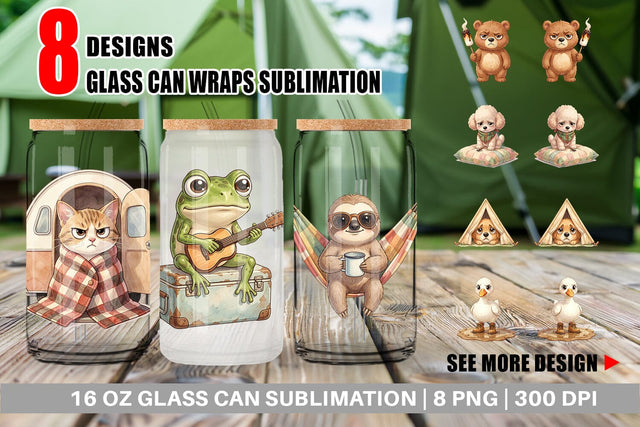 Glass Can Introverted Glamping Animal SVG artnoy 