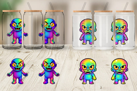 Glass Can Iridescent Zombie Sublimation artnoy 