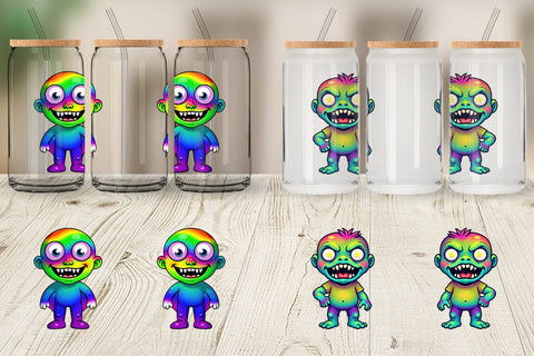 Glass Can Iridescent Zombie Sublimation artnoy 