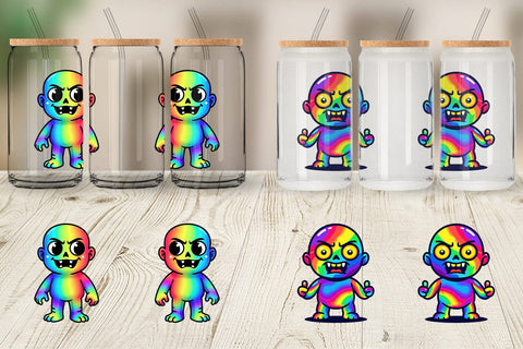 Glass Can Iridescent Zombie Sublimation artnoy 
