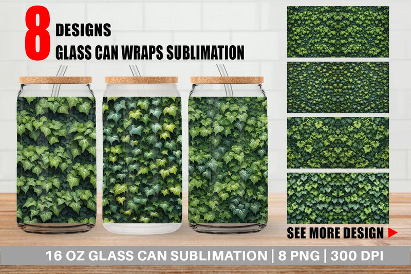 Glass Can Ivy Wall Sublimation artnoy 