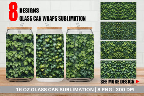 Glass Can Ivy Wall Sublimation artnoy 