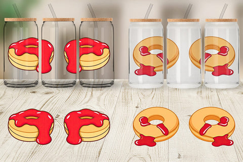 Glass Can Jam Filled Donut Sublimation artnoy 