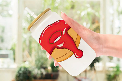 Glass Can Jam Filled Donut Sublimation artnoy 