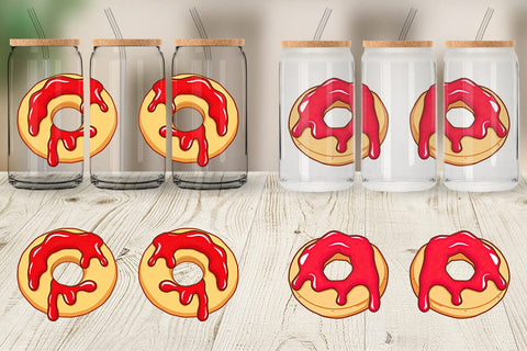 Glass Can Jam Filled Donut Sublimation artnoy 
