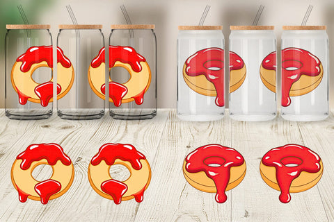 Glass Can Jam Filled Donut Sublimation artnoy 