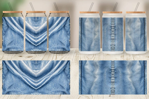 Glass Can Jean Texture Sublimation artnoy 