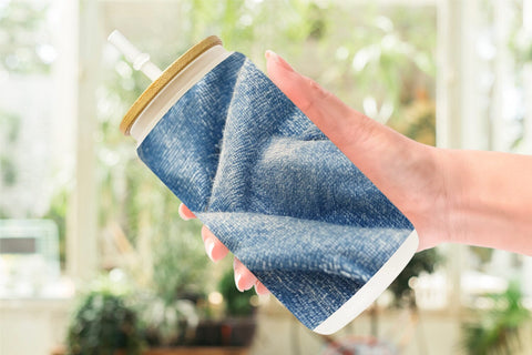 Glass Can Jean Texture Sublimation artnoy 