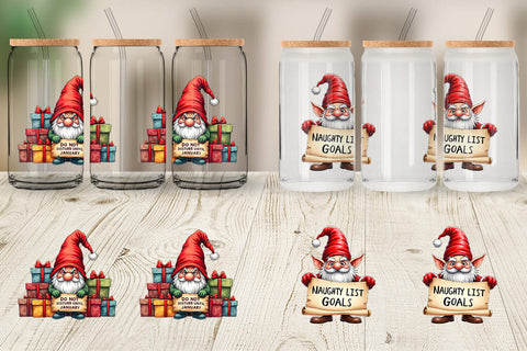 Glass Can Jingle Hell: Cynical Christmas Gnome Sublimation artnoy 