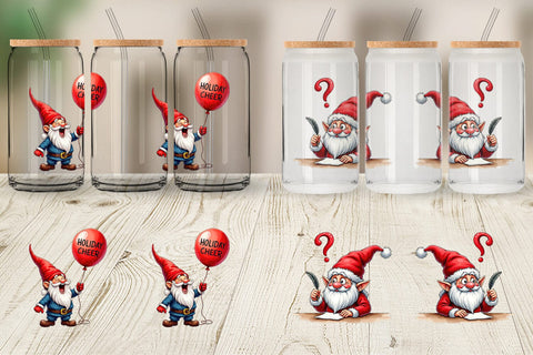 Glass Can Jingle Hell: Cynical Christmas Gnome Sublimation artnoy 