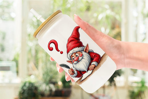Glass Can Jingle Hell: Cynical Christmas Gnome Sublimation artnoy 