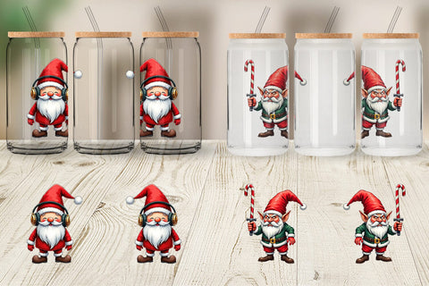 Glass Can Jingle Hell: Cynical Christmas Gnome Sublimation artnoy 