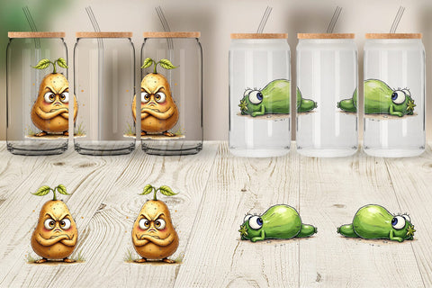 Glass Can Judgmental Vegetables Sublimation artnoy 