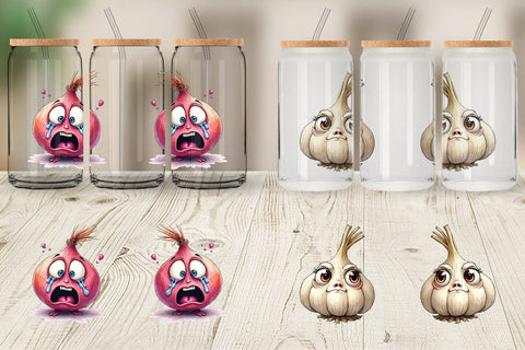 Glass Can Judgmental Vegetables Sublimation artnoy 