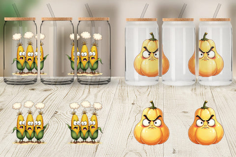 Glass Can Judgmental Vegetables Sublimation artnoy 