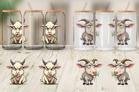 Glass Can Judgy Goat Sublimation artnoy 
