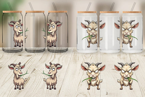 Glass Can Judgy Goat Sublimation artnoy 