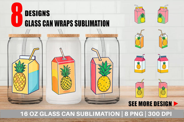 Glass Can Juice Box Sublimation artnoy 