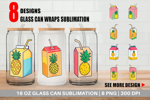 Glass Can Juice Box Sublimation artnoy 