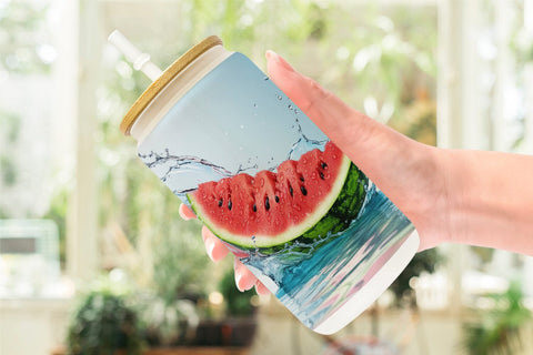 Glass Can Juicy Watermelon Sublimation artnoy 
