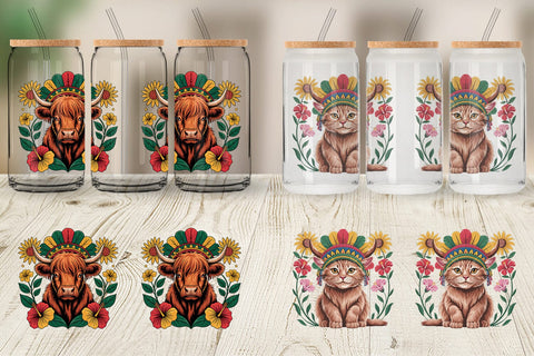 Glass Can Juneteenth Animal Sublimation artnoy 