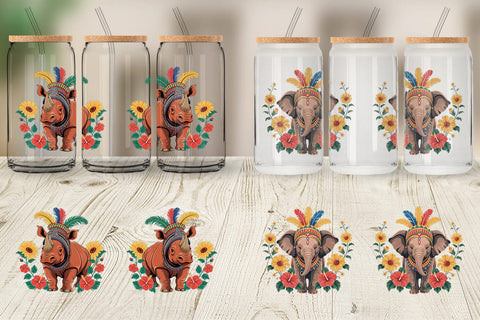 Glass Can Juneteenth Animal Sublimation artnoy 