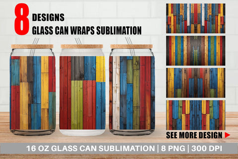 Glass Can Juneteenth Wood Texture Sublimation artnoy 