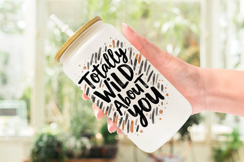 Glass Can Jungle Giggles Funny Animal Valentine Puns Sublimation artnoy 