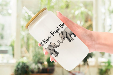 Glass Can Jungle Sweethearts Baby Animal Valentine Puns Sublimation artnoy 