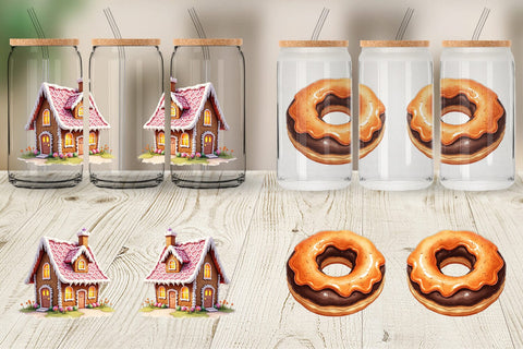 Glass Can Kawaii Halloween Sweets Sublimation artnoy 
