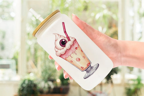 Glass Can Kawaii Halloween Sweets Sublimation artnoy 