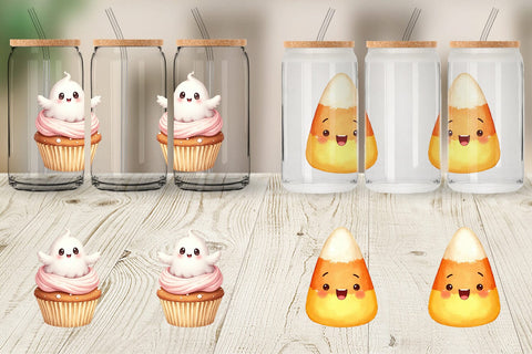 Glass Can Kawaii Halloween Sweets Sublimation artnoy 