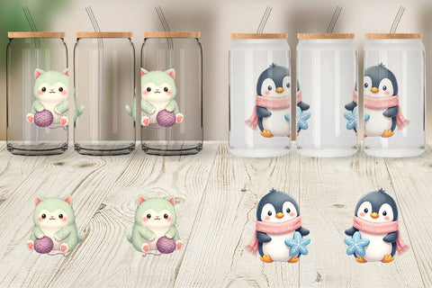 Glass Can Kawaii Plush Dolls Sublimation artnoy 