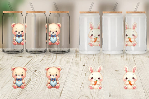 Glass Can Kawaii Plush Dolls Sublimation artnoy 