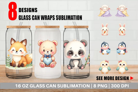Glass Can Kawaii Plush Dolls Sublimation artnoy 