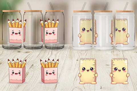 Glass Can Kawaii Stationery Sublimation artnoy 