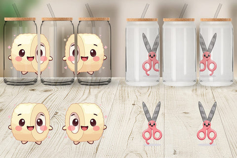 Glass Can Kawaii Stationery Sublimation artnoy 