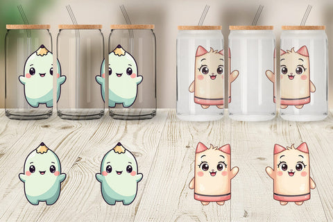 Glass Can Kawaii Stationery Sublimation artnoy 