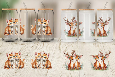 Glass Can Kindred Ribbons Sublimation artnoy 