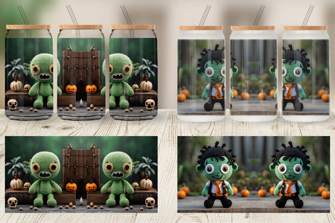Glass Can Knitted Zombies Sublimation artnoy 