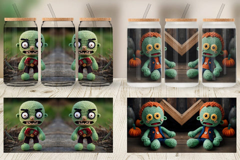 Glass Can Knitted Zombies Sublimation artnoy 