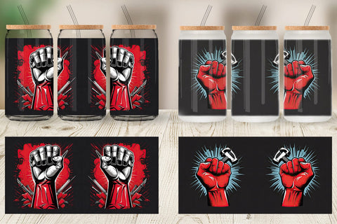 Glass Can Labor Day Illustration Sublimation artnoy 
