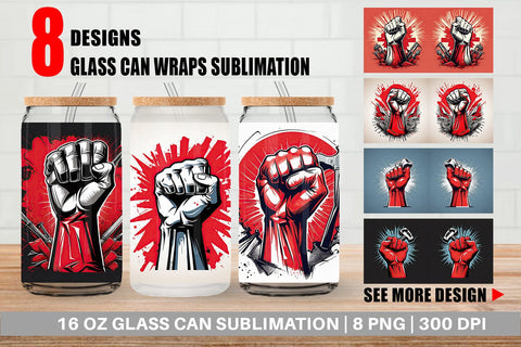 Glass Can Labor Day Illustration Sublimation artnoy 