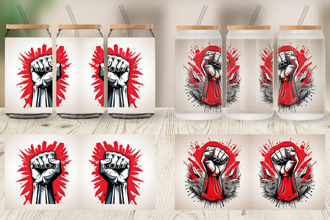 Glass Can Labor Day Illustration Sublimation artnoy 