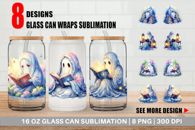 Glass Can Late Night Starry Reader Sublimation artnoy 