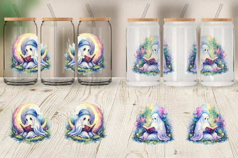 Glass Can Late Night Starry Reader Sublimation artnoy 